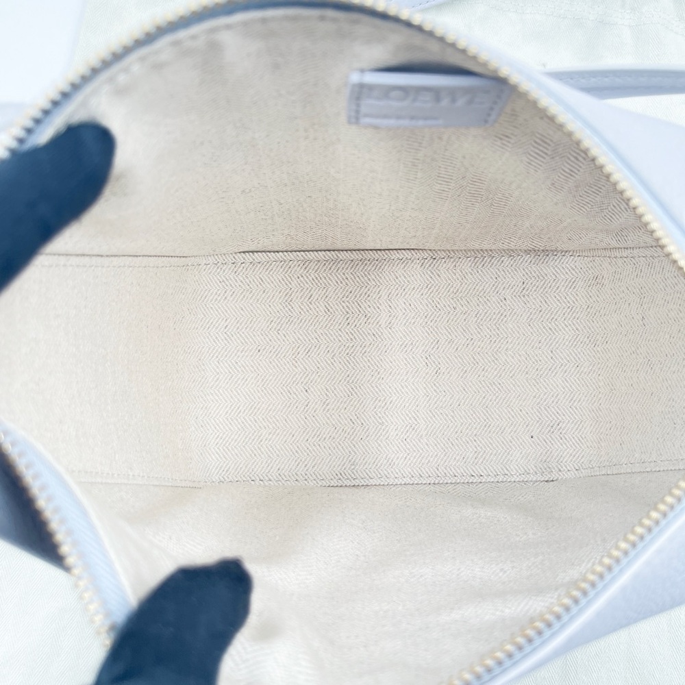 LOEWE Hammock Hobo Bag Light Grey Grained Calfskin - Picture 12 of 13